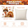 FUYUCHEN Thanksgiving Pillow Covers 18x18 Inch Turkey Flowers Polka Dots
