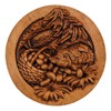 Hedgehog Carved Wood Round Keepsake Box