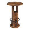 MAHANCRIS Round Bar Table, 35.6" H Bistro Pub Table with