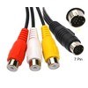 Rosebe Convenient Conversion Cable, 7-Pin Mini-DIN Male to Composite Female
