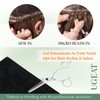 Ugeat Sew in Hair Extensions Jet Black Hand Tied Weft