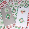 Merry Christmas Holiday Stamps Creative Sticker Assortment, 100 Stickers -