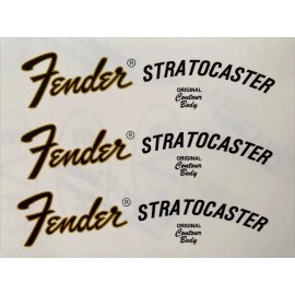 Fender 70s Fender Stratocaster Waterslide Headstock Decal (3 pcs.)