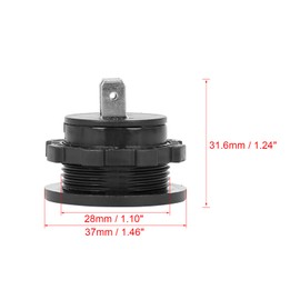 F FIERCE CYCLE Motorbike DC 12V 24V Voltmeter Green LED Light Digital Panel