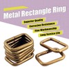 Swpeet - 60 anillos rectangulares de metal de bronce de