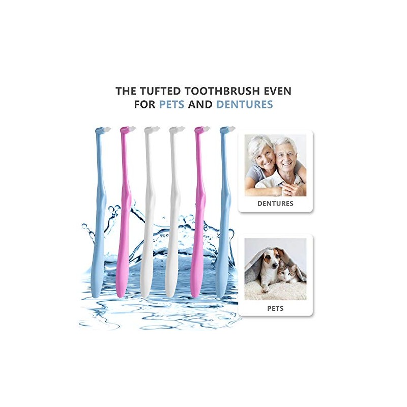 LOVEWEE Cepillo de dientes cónico End-Tuft, 6 piezas de cepillo