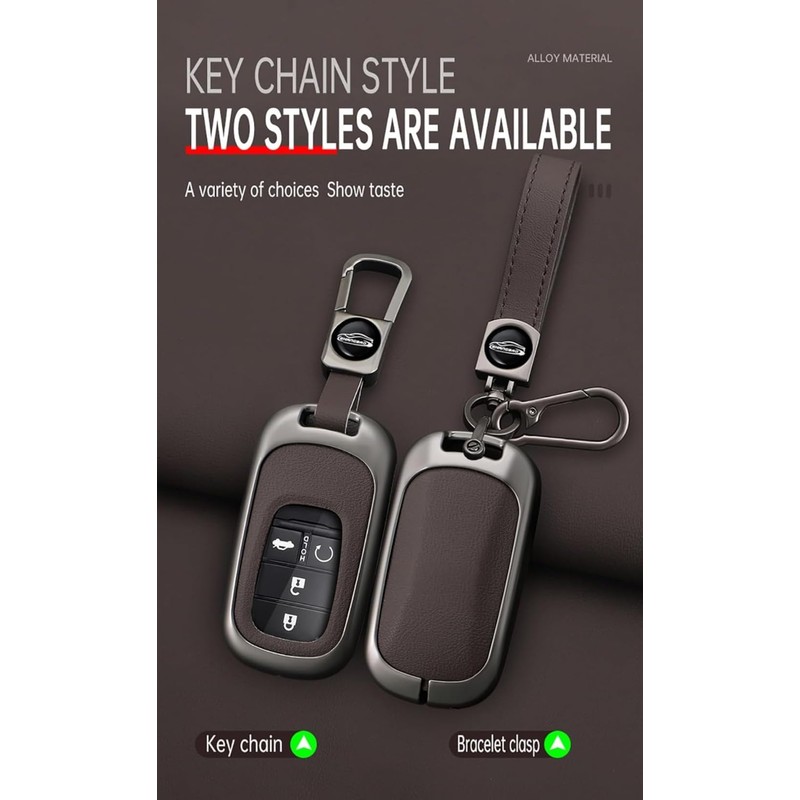 Generic Alloy Key Protective Key Case Cover with Keychain Fit