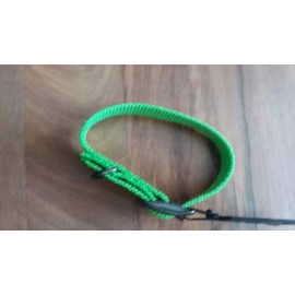 WEAVER PET 5/8x11" Nylon Dog collar Lime green Graphite Collection Made in USA