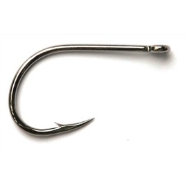 Mustad Ultra Point Long Shank Kirbed Point Big Gun Bait Hook (Pack of 10), Black Nickel, Size 2/0