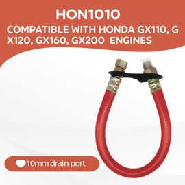 (2 Pack) HON1010 Oil Changing Drain Port Hose Compatible with Honda GX110, GX120, GX160, GX200,M10x1.25 mm