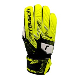Reusch Attrakt Solid Junior Goalkeeper Gloves (Safety Yellow/Black, 5)