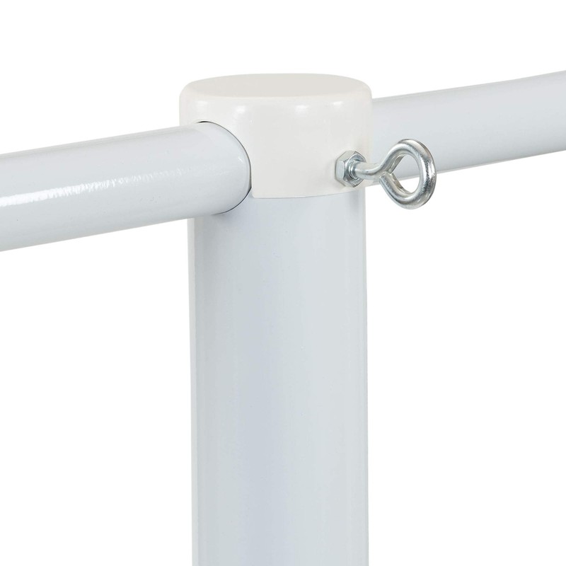 Household Essentials Mega Outdoor Clothesline Single T-Post, White