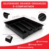 24-Piece Silverware Set with Organizer,Heavy Duty Stainless Steel Silverware for