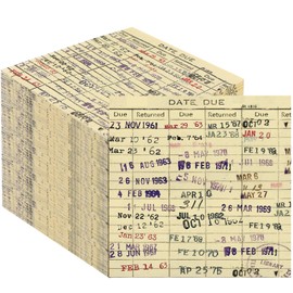 Crtiin 50 Pcs Book Club Napkins Vintage Library Due Date Card Book Lovers Gifts Disposable Beverage Cocktail Napkins for Club Themed Party Supplies(Due Date)