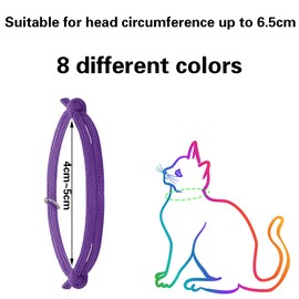 Pack of 8 Dog Collars, Puppy ID Collars, Puppy Collars, Adjustable Soft Puppy Collars, Newborn Pet Collars, Double-Sided Adjustable Soft Puppy Kitten Collars - 8 Colours