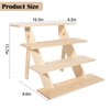 ZYP 4-Tier Wooden Retail Display Riser Wooden Display Stand Wood