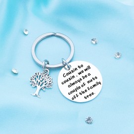 Aisity Cousin Gifts for Women Men Gifts Funny things for Teen Girls Teen Boys Gifts Funny Key Chain Birthday Christmas Easter Gifts for Cousin Key Chains Stocking Stuffers for Women Men