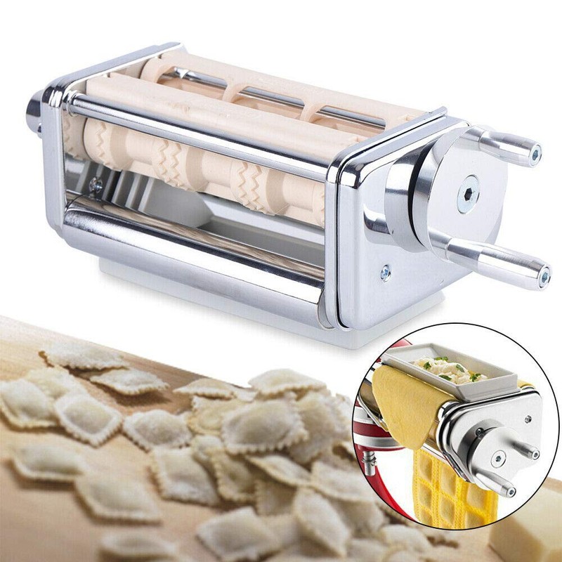 FIKNEE Stainless Steel Ravioli Maker, Ravioli Maker Ravioli Cutter Attachment