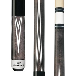 Players 58" 2-Piece North American Hard Maple Billiard Pool Cue Stick, Smoke, 21oz
