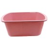 Portable Rectangular Plastic Wash Basin, 6 Quarts with Graduations, Rose