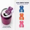Reusable Soda Can Tab Opener & Leakproof Drink Cover Set,
