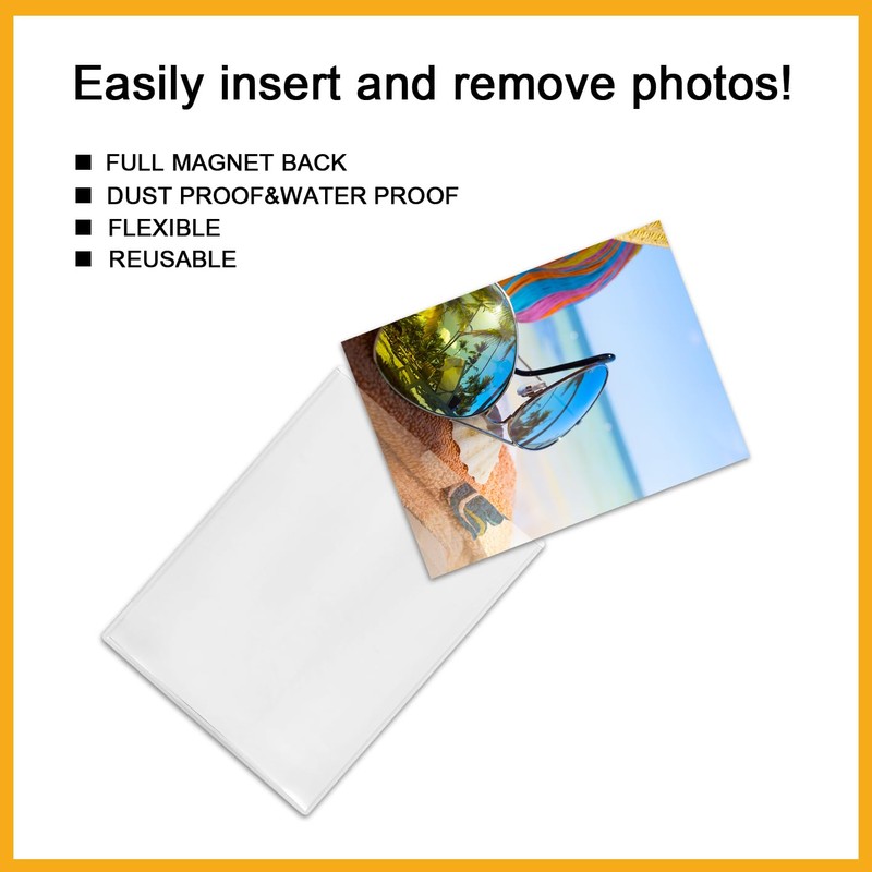 KikoSkool Magnetic Picture Frame, 12 Pack Magnet Photo pocket for