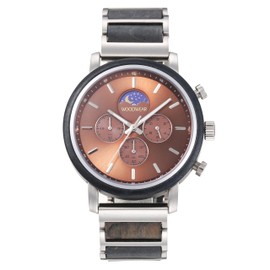 woodwear Wooden Watch Men's Watch Unisex Light View Night Owls, copper, Bracelet