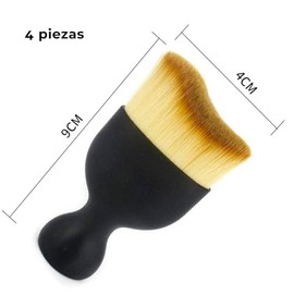 MOCOFLY（4pcs） Cepillo de Limpieza para Automóvil, Cepillo para Quitar el Polvo, Cepillo para Detalles, Herramienta de Limpieza de Polvo para Limpiar e