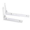 Nueva plegable blanco estiramiento estante expositor para horno microondas abrazadera
