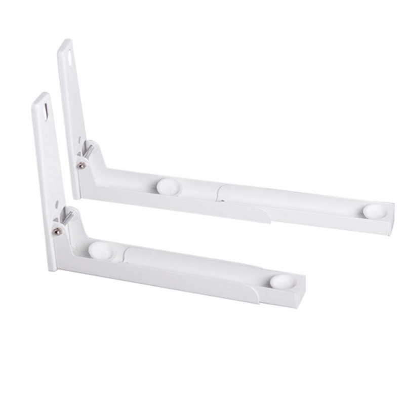 Nueva plegable blanco estiramiento estante expositor para horno microondas abrazadera