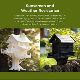 Creality ASA 3D Printer Filament 1.75mm, 1kg(2.2lbs)/Spool – UV & High-Heat Resistant, Weather Resistant, Dimensional Accuracy ±0.03mm, Ideal for 3D Printing Outdoor Functional Parts, Black