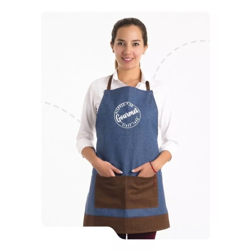 Amborella Mandil Azul Classic Cocina Chef Multiusos
