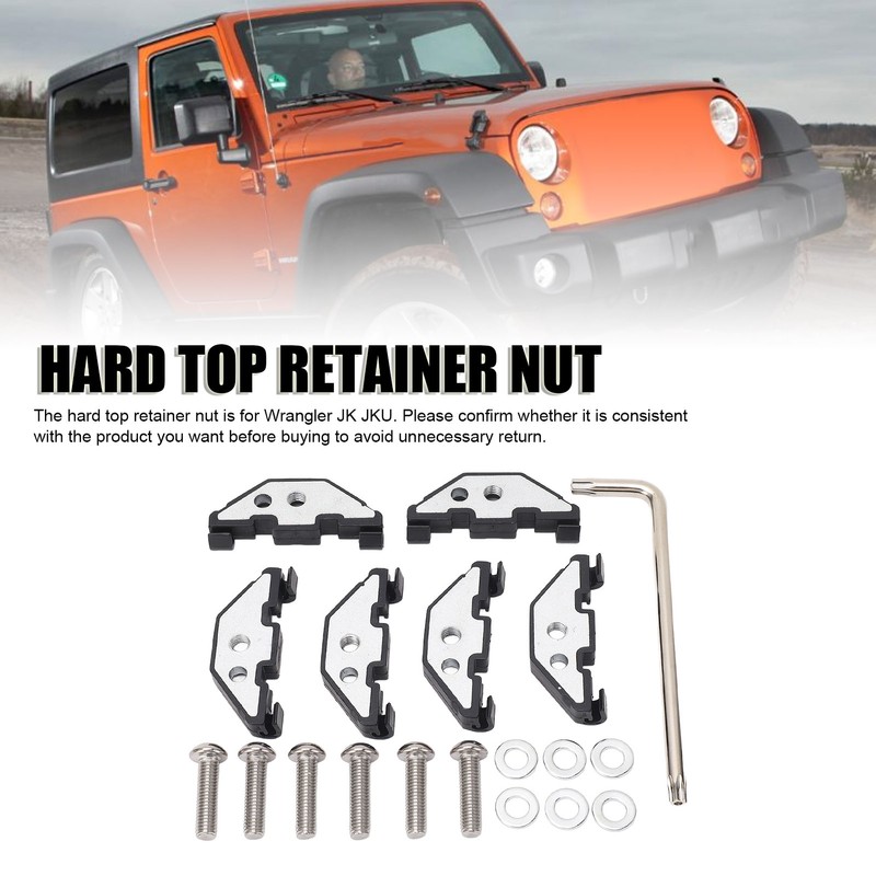 Hard Top Retainer Nut with Clip Vibration Reduction Quiet Operation