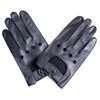 Jasmine Silk Mens Luxury Genuine Lambskin Leather driving Gloves BLACK