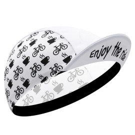 HULG Bicycle Cap, Cooling Skull Cycling Cap with Sun Visor, Sun Protection, UV Road Bike Hat, Cycling Cap for Men and Women, Style-05, Unit size