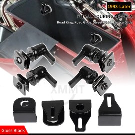 Unbranded Hard Saddlebag Lever Lock Bolts Nuts Mount Bracket For Harley Road Street Glide