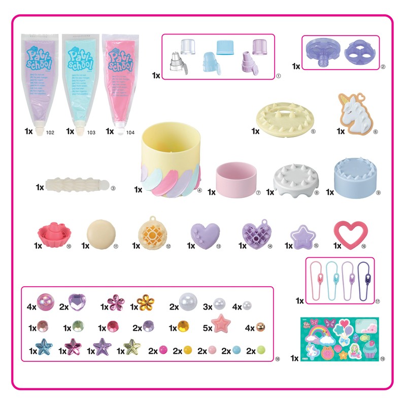 Pati-School - Frost 'n' Decorate Rainbow Paste Craft Kit, 32355,