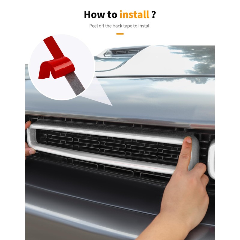 Hoolcar Front Grille Radiator Grille Insert Cover Grillwork Trim Compatible