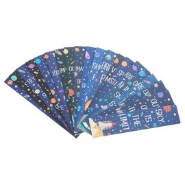 Tofficu 20pcs Space Themed Bookmarks for Kids Fun Bookmarks Cool Decorations for Boys Space Party Accessories
