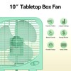shinic 10" Tabletop Box Fan for Bedroom, 2 Speeds, Quiet