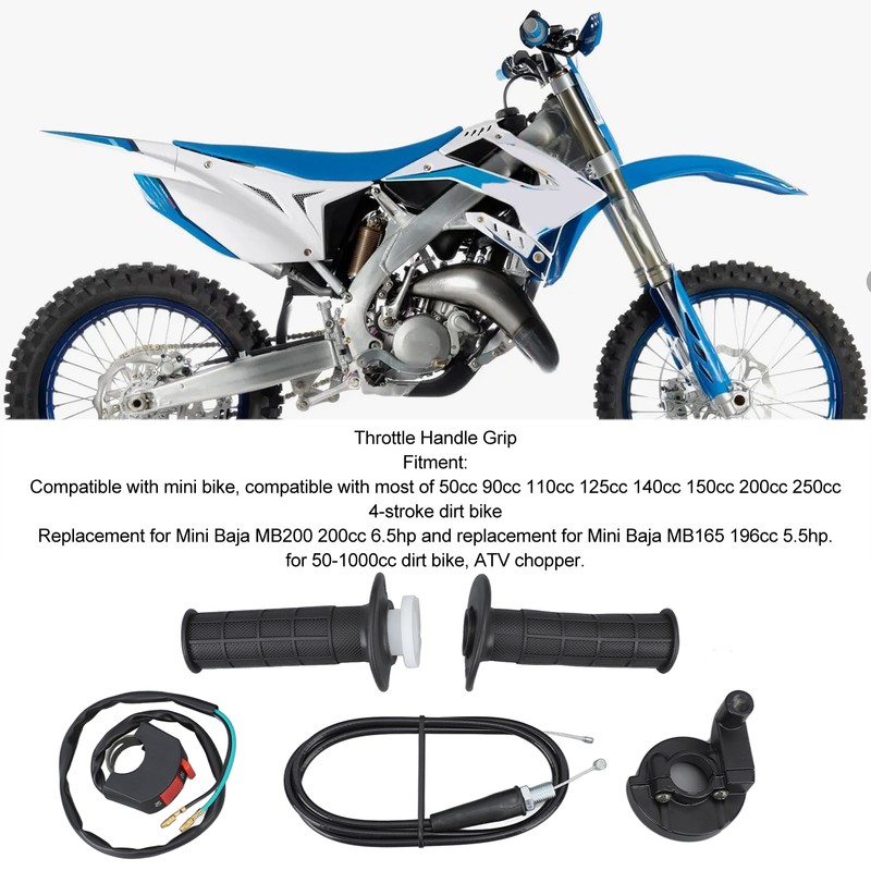 22mm Throttle Handle Throttle Accelerator Handle Grip for 50cc 90cc