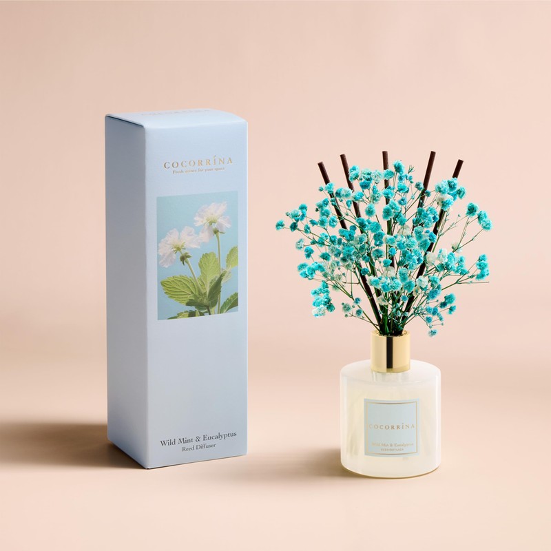 COCORRÍNA Reed Diffuser - Wild Mint & Eucalyptus 6.7 Fl.oz