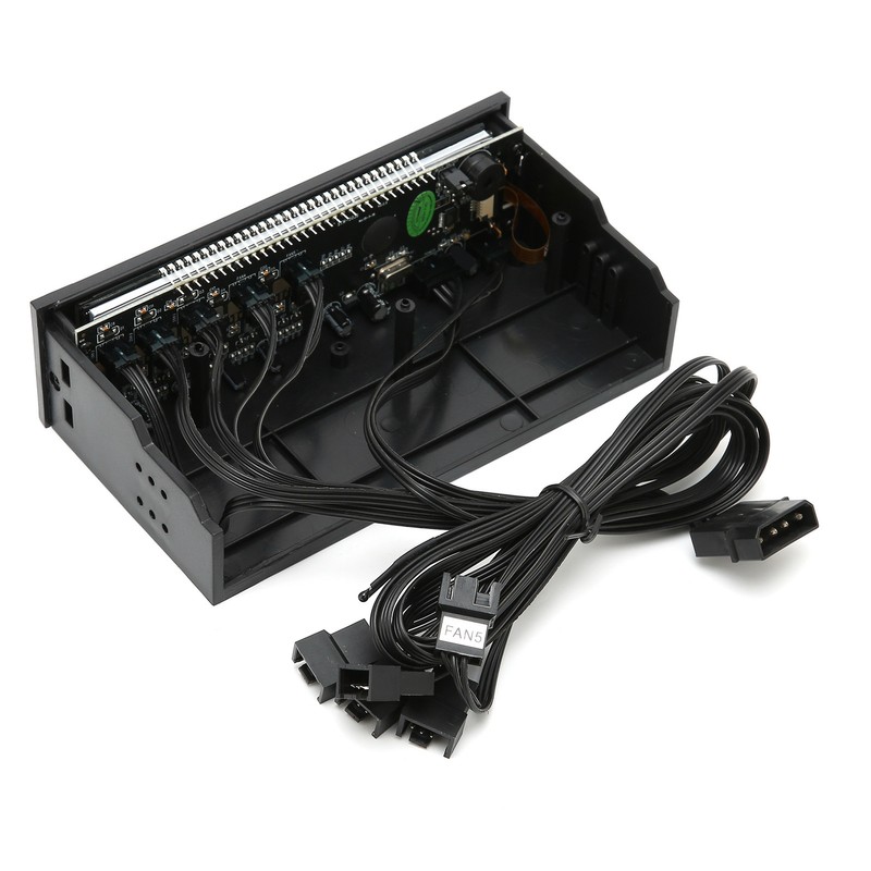 Computer Temp Monitor PVC Lens Panel Display 5 Sets Fan