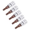 sourcing map 5pcs 1/4" Drive x T20 Torx Bit Socket,
