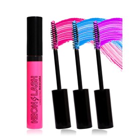 Máscara De Pestañas Con Brillo Uv(3 Unidades, Rosa, Azul Y Morado), Resistente Al Agua Y De Larga Duración, Ideal Para Rizar Y Dar Volumen A Las...   