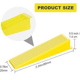 200PCS Reusable Tile Leveling Wedges & Spacers Kit - 1/32" 1/16" 1/8" Tile Leveling System Clips for Wall/Floor Tile & Stone Installation Tools