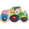 HABA 305550 Gripping Puzzle Funny Tractor Ride Grabbing Puzzle from