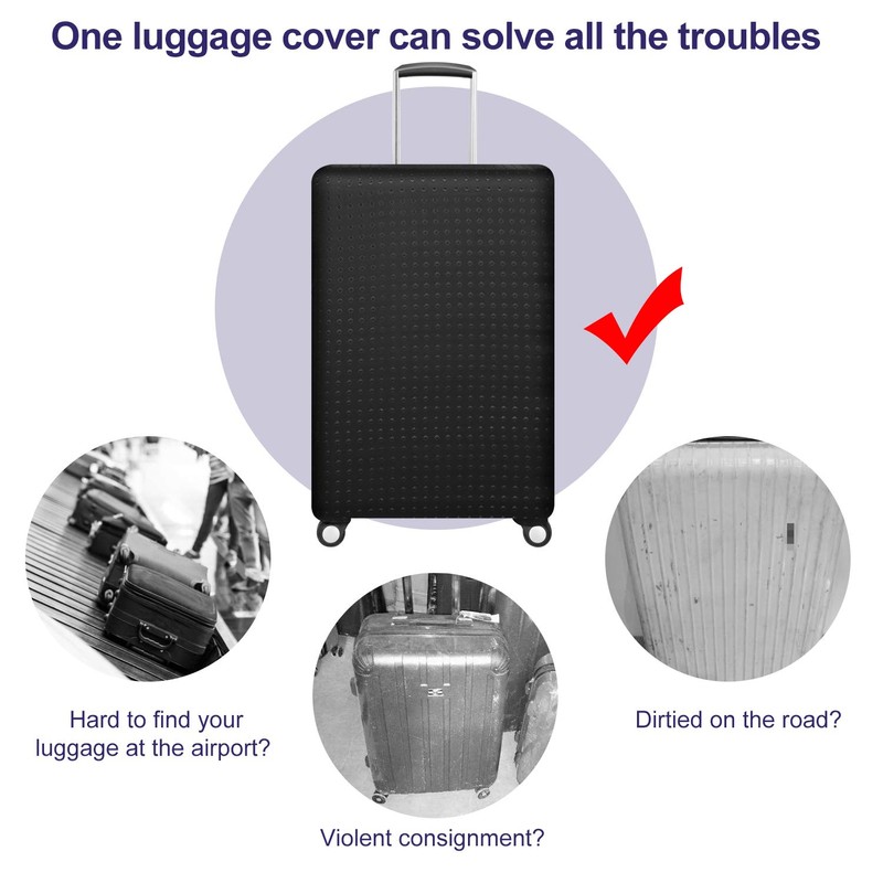 Travel Suitcase Protector Elastic Sleeve Cover 19"-20" Anti-Scratch Luggage Cover