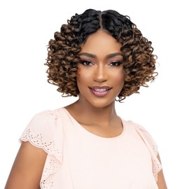 Janet Collection HD Swiss Lace Front Wig Melt Hand-Tied 13X6 Frontal Part Cruz (M.BLYG/CARAMEL)