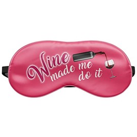 Sleeping Mask Travel Relax Eye Cover Bed Emoji Nap Blindfold Wine Made Me Do It [042]